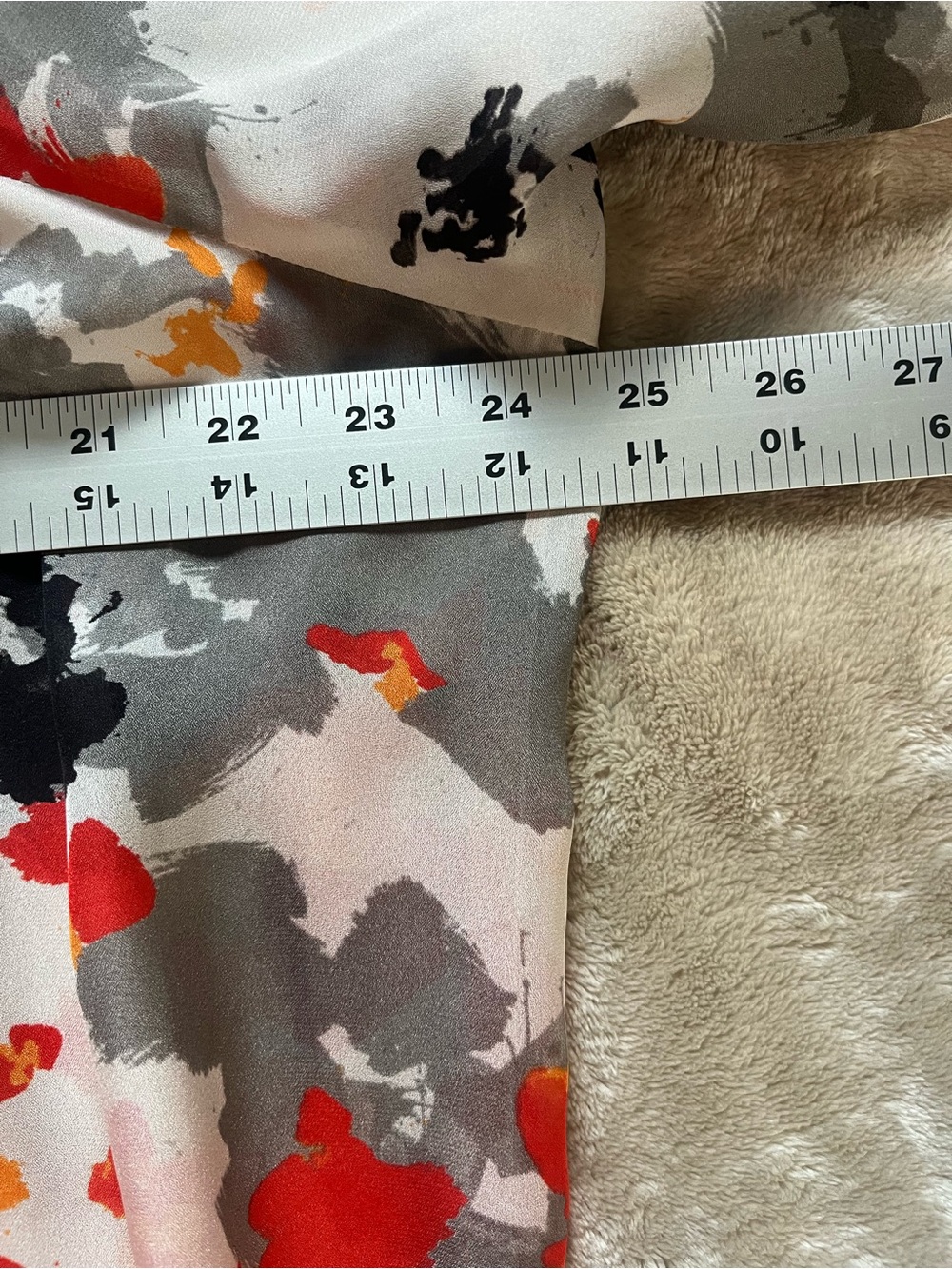 The Limited Red, Gray & Orange Floral Scoop Neck Blouse - Picture 7 of 8